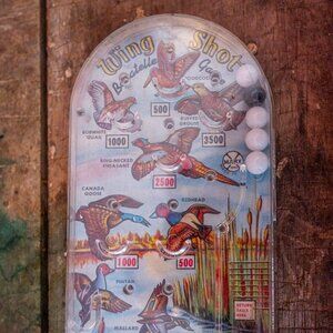 Rare Vtg 1950's Marx Toys Wing Shot Upland Hunting Pinball Game 9" x 5"